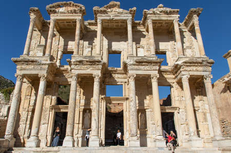 Ephesus, Turkey - one of the most beautiful ruins of ancient Greek and Roman empire, Ephesus is visited each year by millions of touristsのeditorial素材