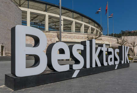 Istanbul, Turkey - one of the busiest district on the european side of Istanbul, Besiktas puts together modern architecture and historical landmarks. Here in particular its skylineのeditorial素材