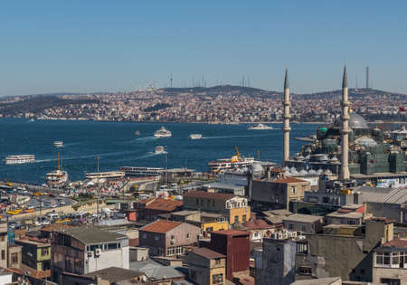 Istanbul, Turkey - home of many Istanbul landmarks, like Hagia Sofia, the Topkapi Palace, the Blue Mosque, the Fatih district is the core of the city. Here in particular the Golden Hornのeditorial素材