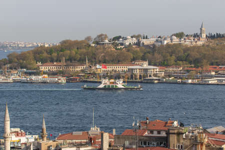 Istanbul, Turkey - home of many Istanbul landmarks, like Hagia Sofia, the Topkapi Palace, the Blue Mosque, the Fatih district is the core of the city. Here in particular the Golden Hornのeditorial素材