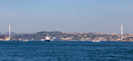 Istanbul, Turkey - a natural separation between Europe and Asia, the Bosporus is a main landmark in...