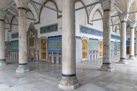 Istanbul, Turkey - main residence and administrative headquarters of the Ottoman sultans, the Topkapi Palace is one of the main landmarks in Istanbul. Here in particular its interiorsのeditorial素材