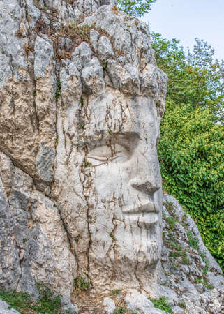 Cervara di Roma, Italy - one of the most picturesque villages of the Apennine Mountains, Cervara lies around 1000 above the sea level. Here in particular its carved rocksのeditorial素材