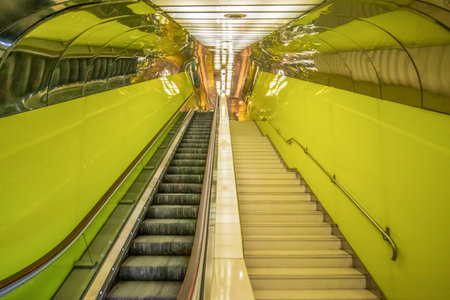 Naples, Italy - considered among the most beautiful undergrounds in Europe, the Naples Metro...