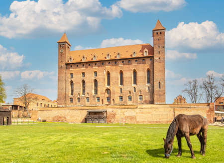 Gniew, Poland - located on the left back of Vistula River, Gniew is famous for the wonderful medieval architecture and its brick gothic castleのeditorial素材