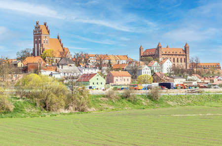 Gniew, Poland - located on the left back of Vistula River, Gniew is famous for the wonderful medieval architecture and its brick gothic castleのeditorial素材