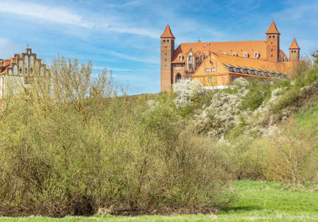 Gniew, Poland - located on the left back of Vistula River, Gniew is famous for the wonderful medieval architecture and its brick gothic castleのeditorial素材
