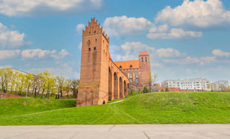 Kwidzyn, Poland - built in 1233 and a fine example of Teutonic Knights' castles architecture, the Kwidzyn Castle is famous for its red brick and unusual shapeのeditorial素材
