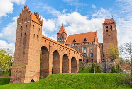 Kwidzyn, Poland - built in 1233 and a fine example of Teutonic Knights' castles architecture, the Kwidzyn Castle is famous for its red brick and unusual shapeのeditorial素材