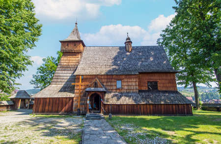 Debno, Poland - completed 15th Century, the St. Michael Archangel's Church in Debnoの写真素材