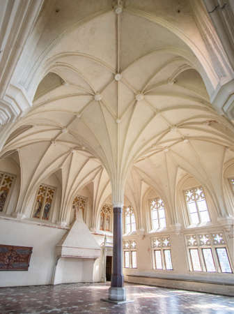 Malbork, Poland - largest castle in the world by land area, and a Unesco World Heritage Site, the Malbork Castle is a wonderful exemple of Teutonic fortress. Here in particular the interiorsのeditorial素材