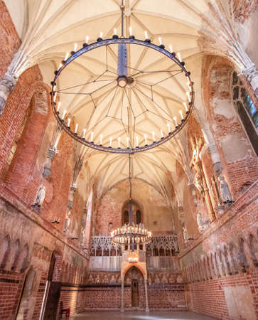 Malbork, Poland - largest castle in the world by land area, and a Unesco World Heritage Site, the Malbork Castle is a wonderful exemple of Teutonic fortress. Here in particular the interiorsのeditorial素材