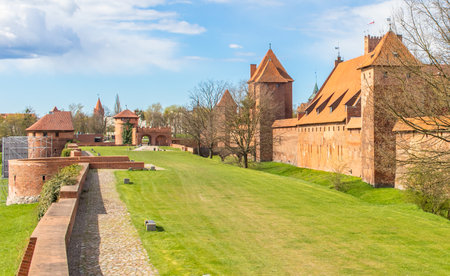 Malbork, Poland - largest castle in the world by land area, and a Unesco World Heritage Site, the Malbork Castle is a wonderful exemple of Teutonic fortressのeditorial素材