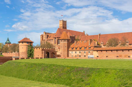 Malbork, Poland - largest castle in the world by land area, and a Unesco World Heritage Site, the Malbork Castle is a wonderful exemple of Teutonic fortressのeditorial素材