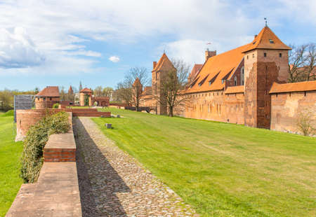 Malbork, Poland - largest castle in the world by land area, and a Unesco World Heritage Site, the Malbork Castle is a wonderful exemple of Teutonic fortressのeditorial素材