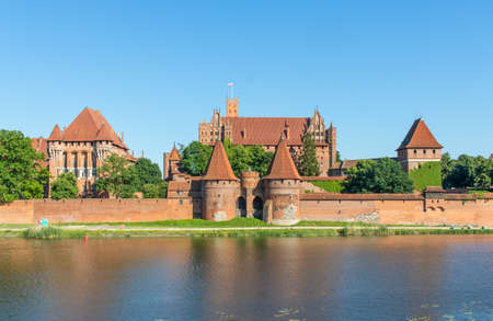 Malbork, Poland - largest castle in the world by land area, and a Unesco World Heritage Site, the...