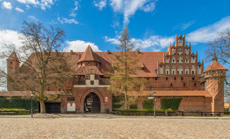 Malbork, Poland - largest castle in the world by land area, and a Unesco World Heritage Site, the Malbork Castle is a wonderful exemple of Teutonic fortressのeditorial素材