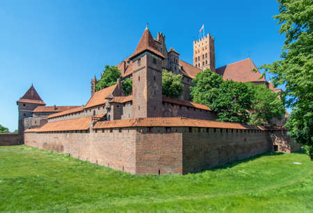 Malbork, Poland - largest castle in the world by land area, and a Unesco World Heritage Site, the Malbork Castle is a wonderful exemple of Teutonic fortressのeditorial素材