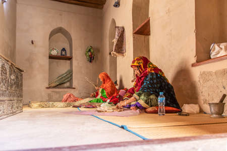 Nizwa, Oman - built in the 17th century and Oman's most visited national monument, the Nizwa Fort is a great example of Islamic Architecture. Here in particular its interiorsのeditorial素材