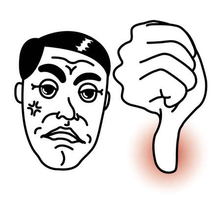 Man with Thumb Down のイラスト素材