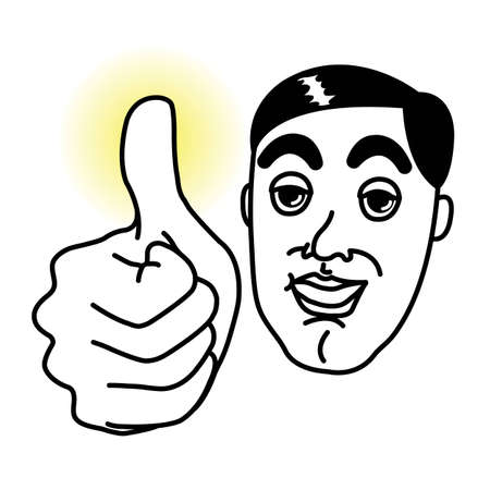 Man with Thumb up のイラスト素材