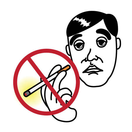 Man with No Smoking iconのイラスト素材