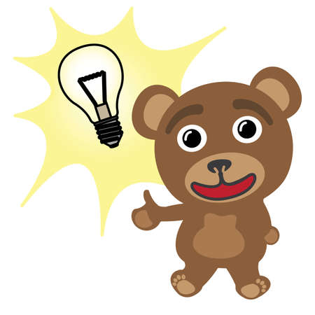 Little bear bright ideaのイラスト素材