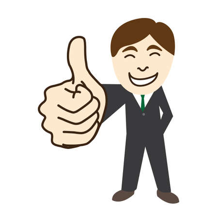 Business man thumb upのイラスト素材