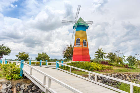 windmill in thailandの写真素材
