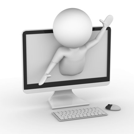 computer concept peopleの写真素材