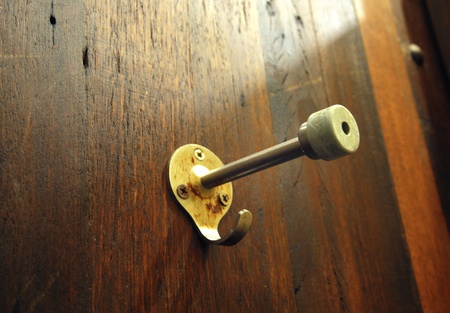 Wall hanger on a wooden boardの素材