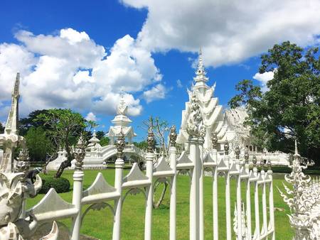 Wat Rong Khun , White temple , Chaingrai , Thailand , Asiaの写真素材