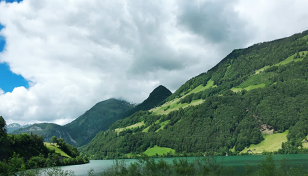 The Alps are the highest and most extensive mountain range system that lies entirely in Europe