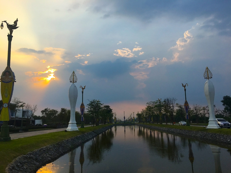 Beautiful road in Bangkok, Thailandの写真素材