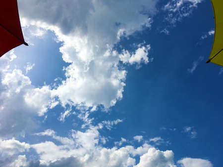 Beautiful cloud with blue background.の写真素材
