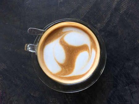 Hot coffee latte macchiato