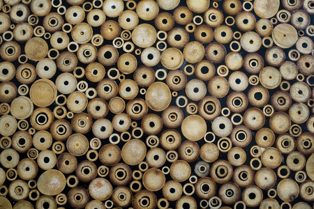The beautiful bamboo pattern potの写真素材