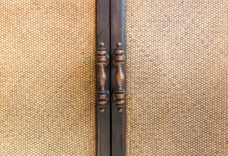 Handmade product from Thailand the natural material made from bamboo with a nice wooden handleの写真素材