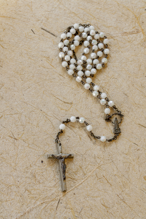 Old catholic rosaryの写真素材
