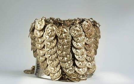 Nice design coins necklace and braceletの写真素材