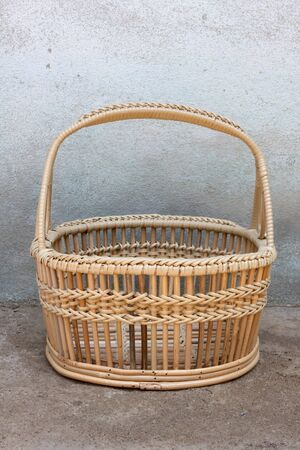 Rattan basket closeupの写真素材