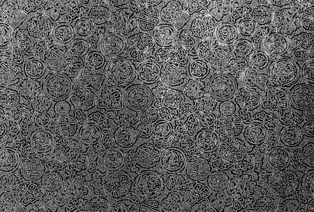 Black and white chinese pattern backgroundの写真素材