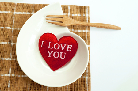Love concept with kitchen setの写真素材