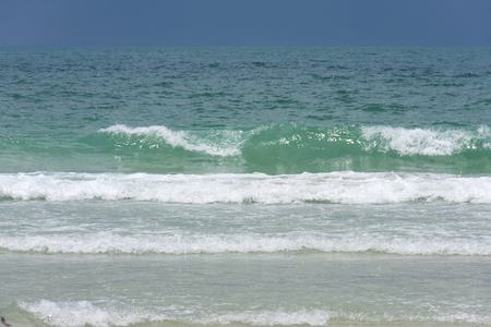 Wave with dark cloudy day skyの写真素材