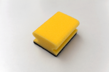 Cleaning sponge on white backgroundの写真素材