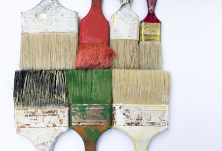 Hair brush on white backgroundの写真素材