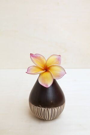 Closeup flower vase background vertical styleの写真素材