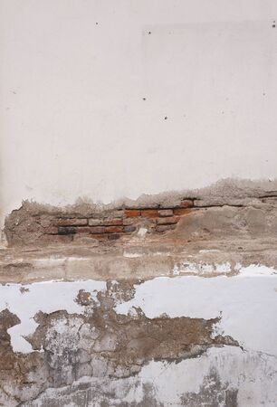 Old white cement wall backgroundの写真素材