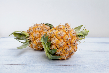 Closeup fresh mini Thai Pineappleの写真素材