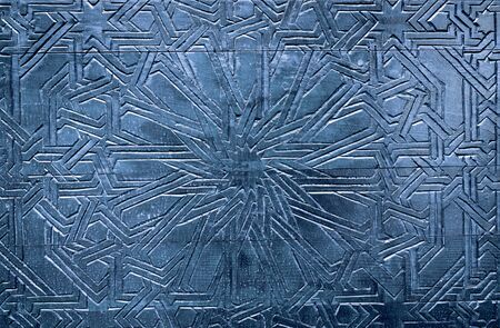 Abstract background of wood pattern vintage blue tone styleの写真素材